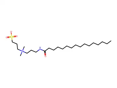 3-[N,N-Dimethyl(3-palmitoylaminopropyl)ammonio]-propanesulfonate structure