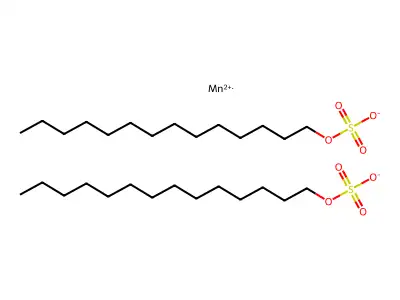 1-Tetradecanol, 1-(hydrogen sulfate), manganese(2+) salt (2:1) structure
