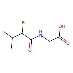 D,L-Bromoisovalerylglycine structure