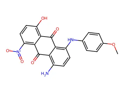 9,10-Anthracenedione, 1-amino-5-hydroxy-4-[(4-methoxyphenyl)amino]-8-nitro- structure