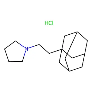 Adamantane, 1-(2-(1-pyrrolidinyl)ethyl)-, hydrochloride structure