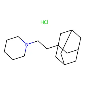 Adamantane, 1-(2-piperidinoethyl)-, hydrochloride structure