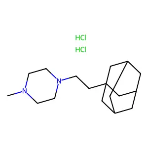 Adamantane, 1-(2-(4-methylpiperazinyl)ethyl)-, dihydrochloride structure