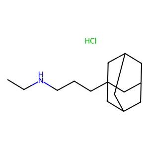 Adamantane, 1-(3-ethylaminopropyl)-, hydrochloride structure
