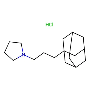 Adamantane, 1-(3-(1-pyrrolidinyl)propyl)-, hydrochloride structure