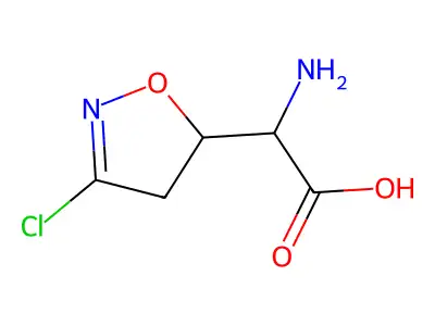 α-氨基-3-氯-4,5-二氢异噁唑-5-基乙酸 structure