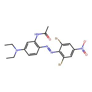 N-(2-(2-(2,6-Dibromo-4-nitrophenyl)diazenyl)-5-(diethylamino)phenyl)acetamide structure