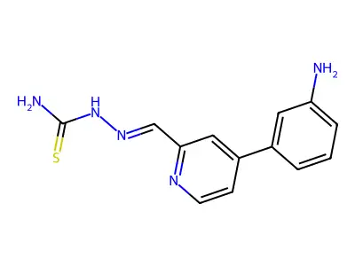 4-m-Aminophenyl-2-formylpyridine thiosemicarbazone structure