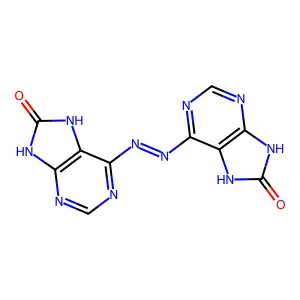 8,8'-Dioxo-6,6'-azopurine structure