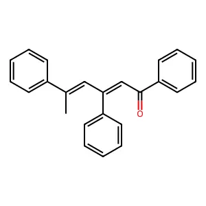 2,4-Hexadien-1-one, 1,3,5-triphenyl- structure