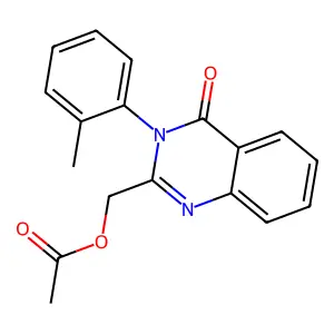4(3H)-Quinazolinone, 2-[(acetyloxy)methyl]-3-(2-methylphenyl)- structure