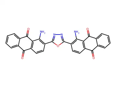9,10-Anthracenedione, 2,2'-(1,3,4-oxadiazole-2,5-diyl)bis(1-amino- structure