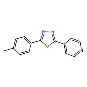 2-(4-Methylphenyl)-5-pyridin-4-yl-1,3,4-oxadiazole structure