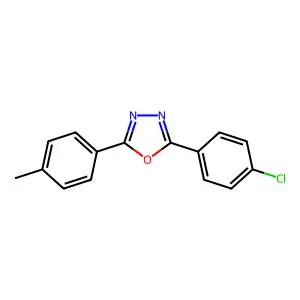 2-(4-Chloro-phenyl)-5-P-tolyl-(1,3,4)oxadiazole structure