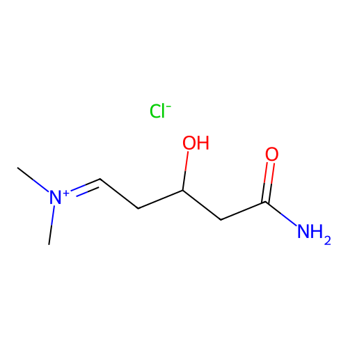 ((1)-(4-Amino-2-hydroxy-4-oxobutyl)trimethylammonium) chloride structure