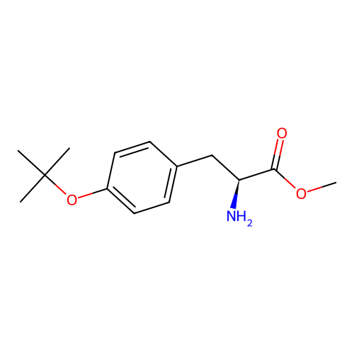 methyl (2S)-2-amino-3-[4-[(2-methylpropan-2-yl)oxy]phenyl]propanoate structure