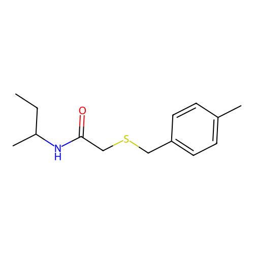 N-(butan-2-yl)-2-[(4-methylbenzyl)sulfanyl]acetamide structure