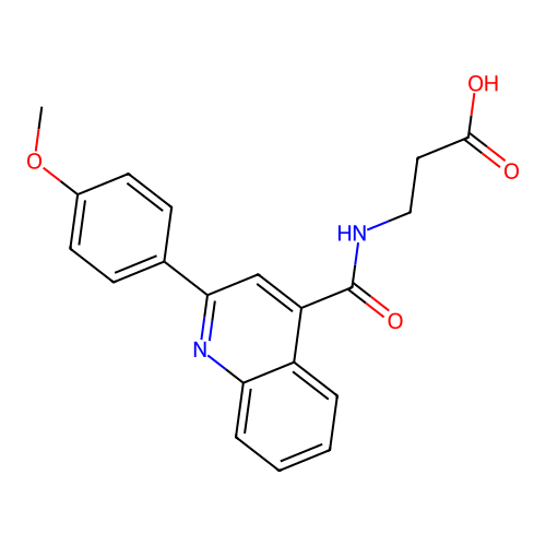 3-(2-(4-Methoxyphenyl)quinoline-4-carboxamido)propanoic acid structure