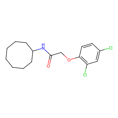 N-cyclooctyl-2-(2,4-dichlorophenoxy)acetamide structure