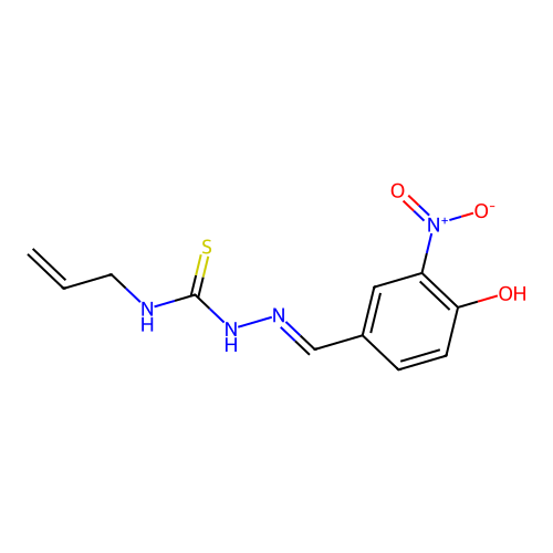 1-[(4-Hydroxy-3-nitrophenyl)methylideneamino]-3-prop-2-enylthiourea structure