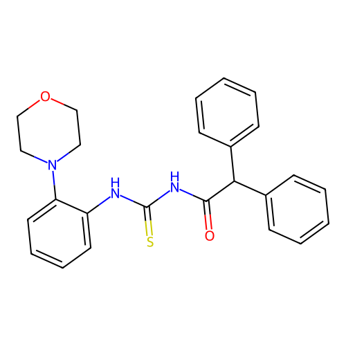 N-{[2-(morpholin-4-yl)phenyl]carbamothioyl}-2,2-diphenylacetamide structure