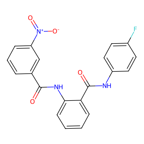 N-(4-fluorophenyl)-2-[(3-nitrobenzoyl)amino]benzamide structure