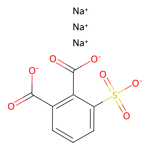 Trisodium sulphonatophthalate structure