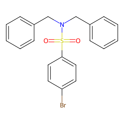 N,N-dibenzyl-4-bromobenzenesulfonamide structure