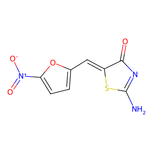 4(5H)-Thiazolone, 2-amino-5-[(5-nitro-2-furanyl)methylene]-, (Z)- structure
