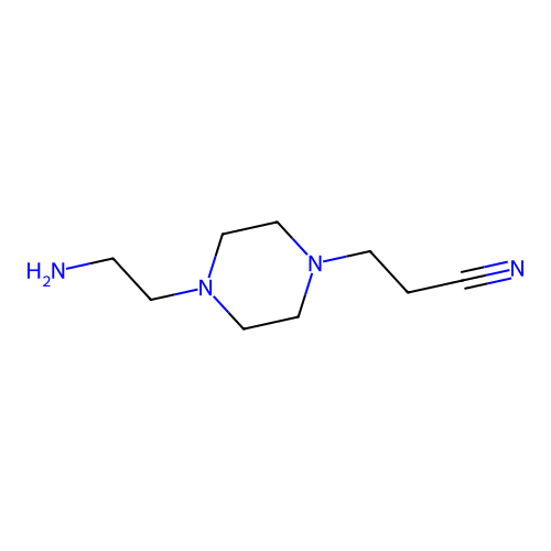 3-[4-(2-Aminoethyl)piperazin-1-yl]propanenitrile structure