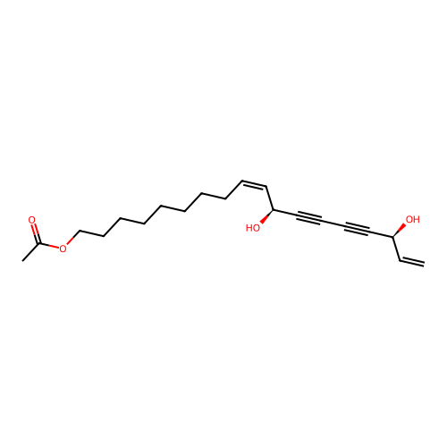 [(9Z,11S,16S)-11,16-dihydroxyoctadeca-9,17-dien-12,14-diynyl] acetate structure