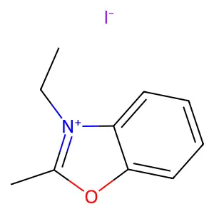 3-乙基-2-甲基苯并噁唑鎓碘化物 structure