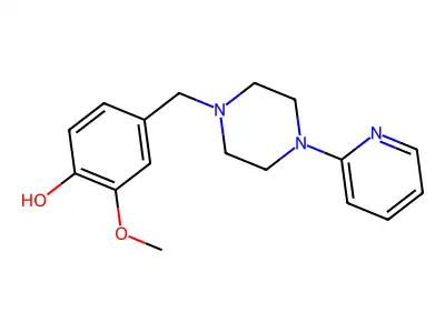 2-Methoxy-4-[(4-pyridin-2-ylpiperazin-1-yl)methyl]phenol structure