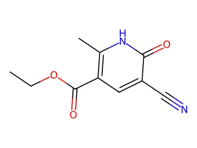 Ethyl 5-cyano-1,6-dihydro-2-methyl-6-oxo-3-pyridinecarboxylate structure