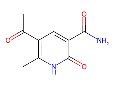 5-Acetyl-6-methyl-2-oxo-1,2-dihydropyridine-3-carboxamide structure