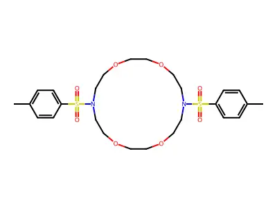 7,16-Bis-(toluene-4-sulfonyl)-1,4,10,13-tetraoxa-7,16-diaza-cyclooctadecane structure
