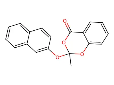 4H-1,3-Benzodioxin-4-one, 2-methyl-2-(2-naphthalenyloxy)- structure