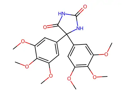 2,4-Imidazolidinedione, 5,5-bis(3,4,5-trimethoxyphenyl)- structure