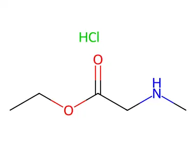 Ethyl N-methylaminoacetate hydrochloride structure