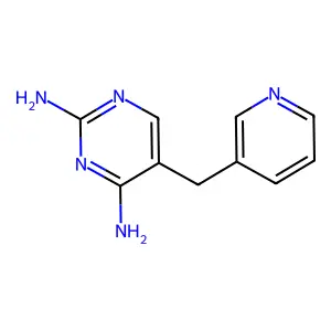 Pyrimidine, 2,4-diamino-5-(3-pyridylmethyl)- structure