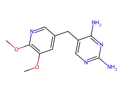 Pyrimidine, 2,4-diamino-5-((5,6-dimethoxy-3-pyridyl)methyl)- structure