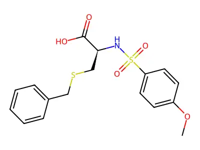 benzyl-N-[(4-methoxyphenyl)sulfonyl]cysteine structure