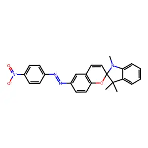 (4-Nitrophenyl)-(1',3',3'-trimethylspiro[chromene-2,2'-indole]-6-yl)diazene structure