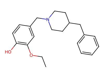 4-[(4-Benzylpiperidin-1-yl)methyl]-2-ethoxyphenol structure