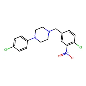 1-(4-Chloro-3-nitrobenzyl)-4-(4-chlorophenyl)piperazine structure