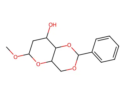 6-Methoxy-2-phenyl-4,4a,6,7,8,8a-hexahydropyrano[3,2-d][1,3]dioxin-8-ol structure