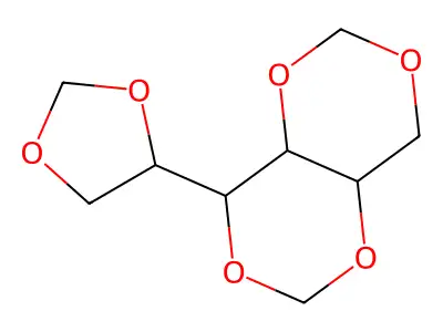 Sorbitol, 1,3:2,4:5,6-tri-O-methylene structure