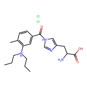 Histidine, N-(3-(bis(2-chloroethyl)amino)-4-methylbenzoyl)-, dihydrochloride, L- structure