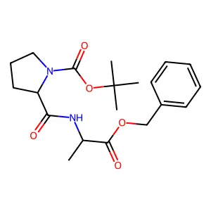 Benzyl 1-(tert-butoxycarbonyl)prolylalaninate structure