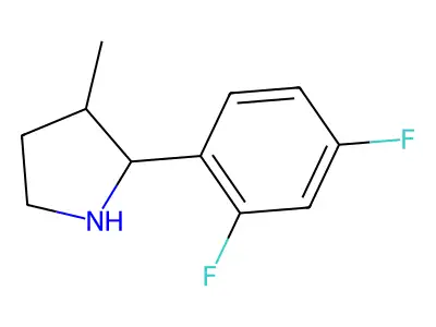 2-(2,4-Difluorophenyl)-3-methylpyrrolidine structure